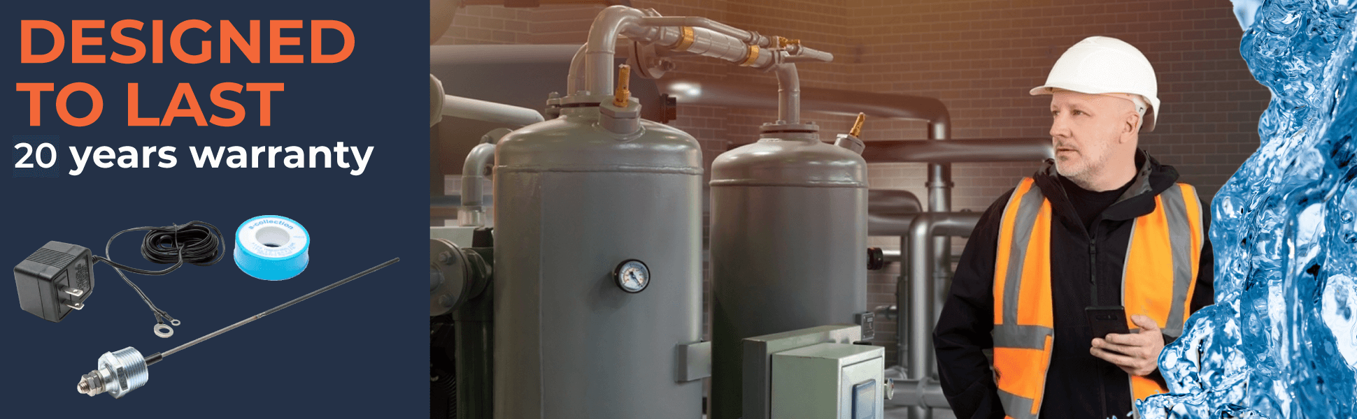Corrosion Guard - varilla de ánodo universal para calentadores de agua, 40-89 gallons, se adapta a cualquier marca - Adaptador de US.
